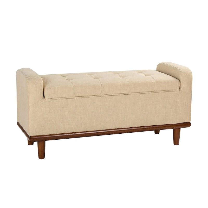 Bastian Upholstered Bench with Solid Wood Legs