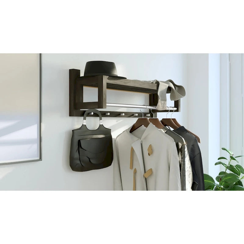Entryway Coat Rack with Shelf