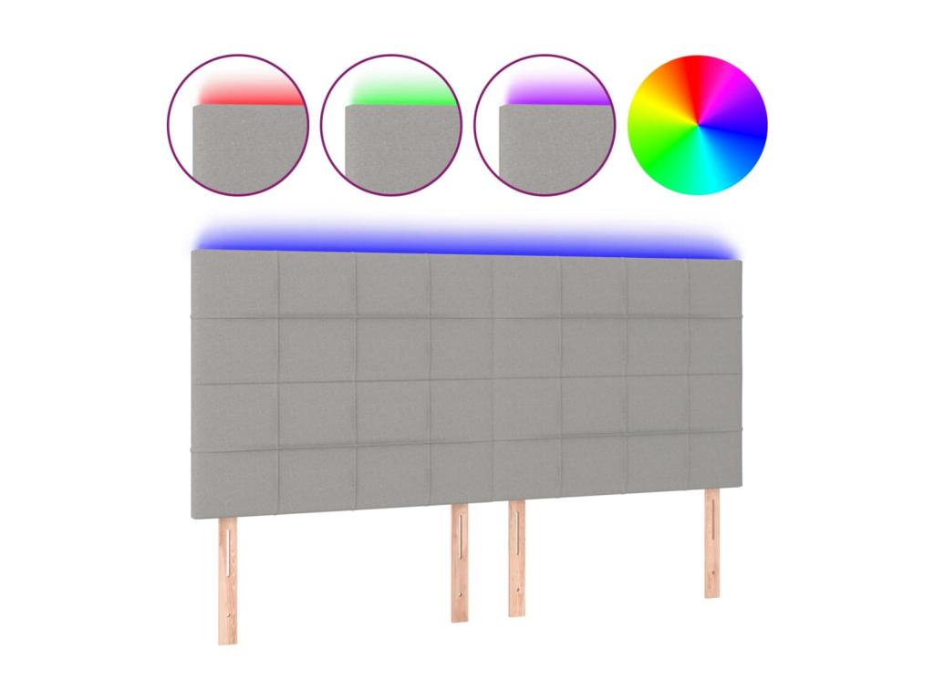 Gray Fabric Bed, 160 x 5 x 118 cm