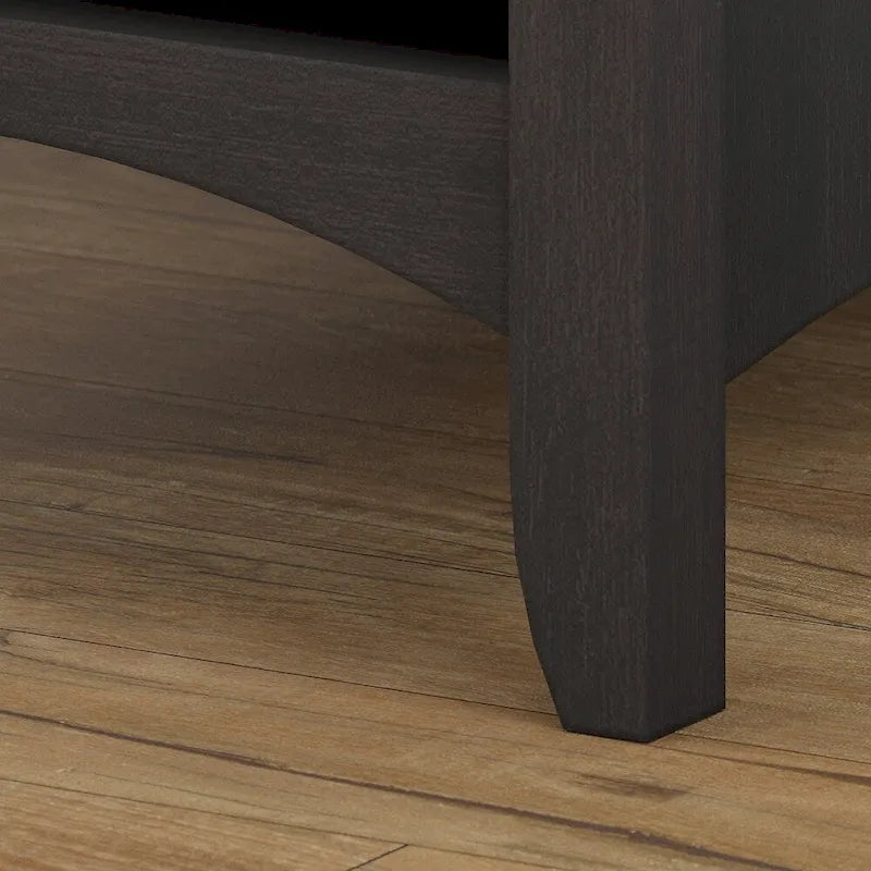 Hall Tree with Storage Bench in Vintage Black - 31.73L x 15.75W x 68.12H - 31.73L x 15.75W x 68.12H