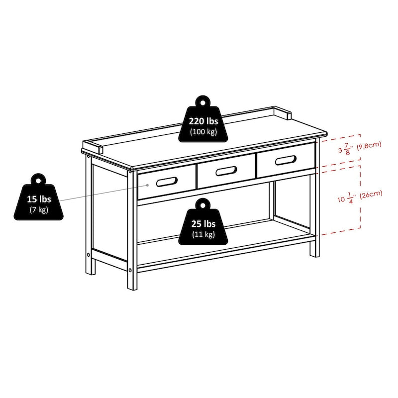 Adriana 2-Pc Storage Bench with Seat Cushion, Walnut and Espresso - 35.83 x 12.99 x 2.17 inches