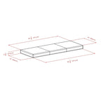 Adriana 2-Pc Storage Bench with Seat Cushion, Walnut and Espresso - 35.83 x 12.99 x 2.17 inches