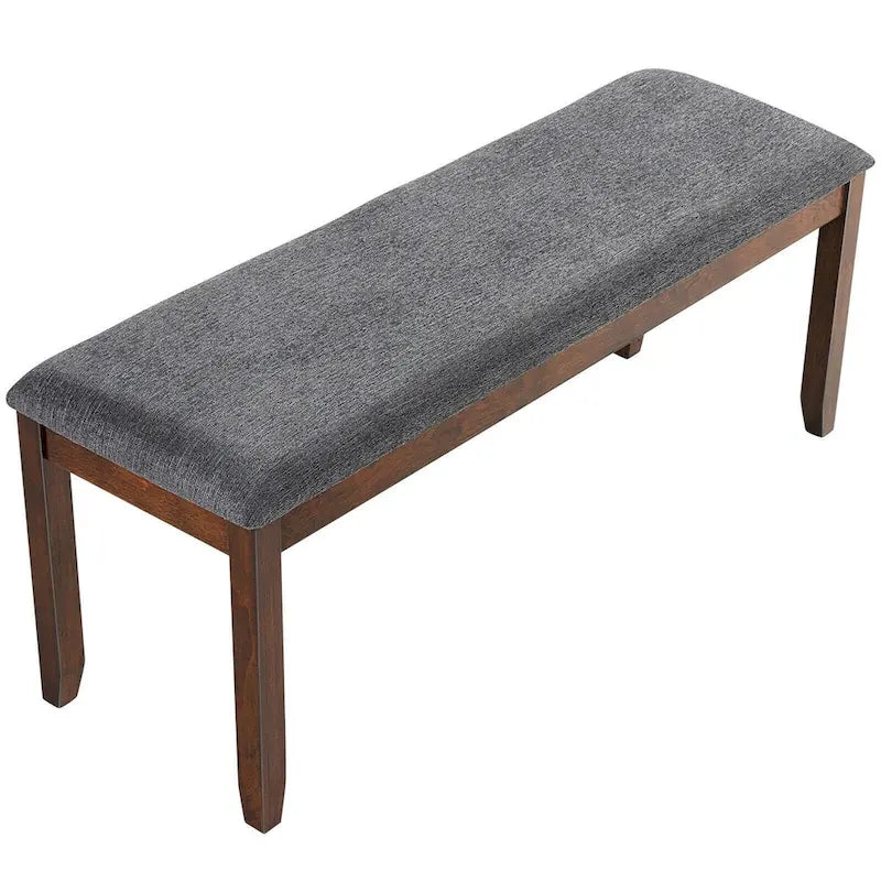 Upholstered Entryway Bench Footstool with Wood Legs - 47.5 x 15.5 x 19.5 (L x W x H)