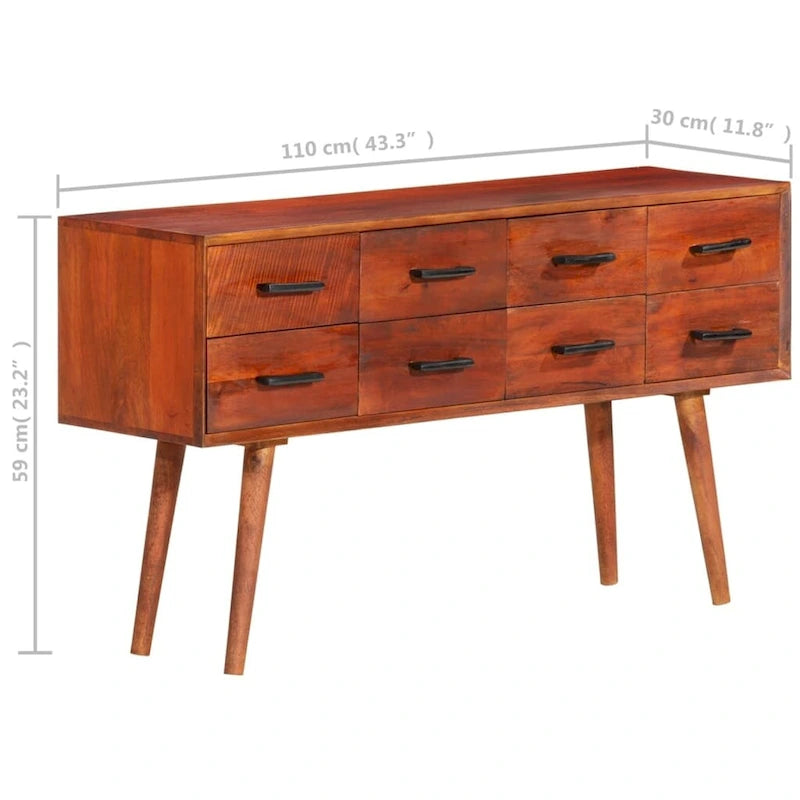 vidaXL Sideboard 43.3x11.8x23.2 Solid Wood Mango