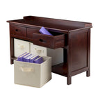 Adriana 4-Pc Storage Bench with 3 Foldable Fabric Baskets