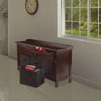 Adriana 4-Pc Storage Bench with 3 Foldable Fabric Baskets