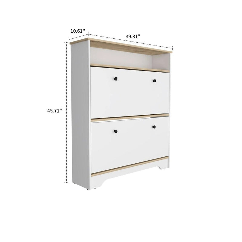 Modern Vintage Wooden Shoe Storage Cabinet, for Entrance Porch