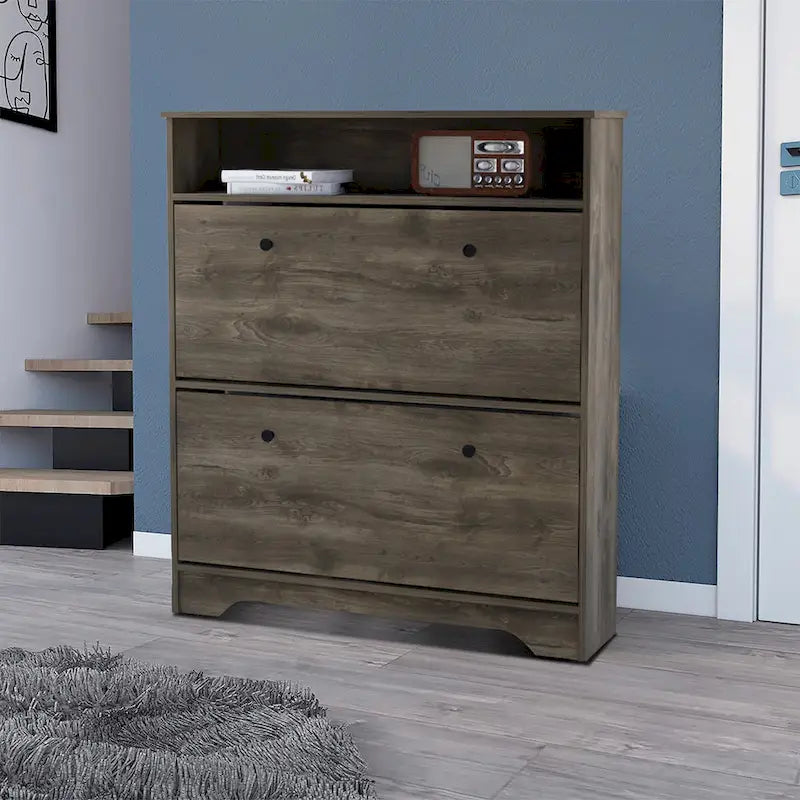 Modern Vintage Wooden Shoe Storage Cabinet, for Entrance Porch