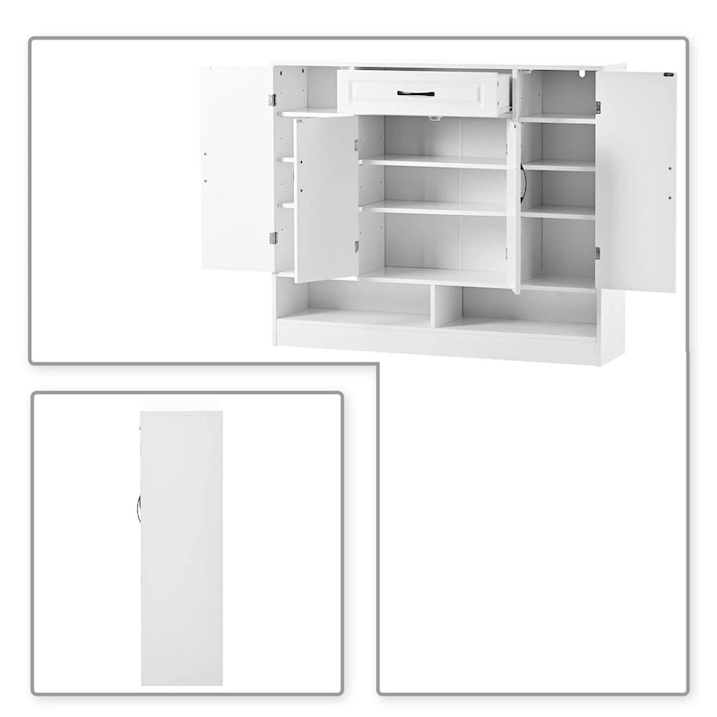 Elegant Minimalist Wooden Shoe Storage Cabinet