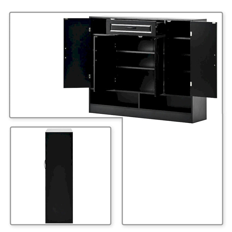 Elegant Minimalist Wooden Shoe Storage Cabinet