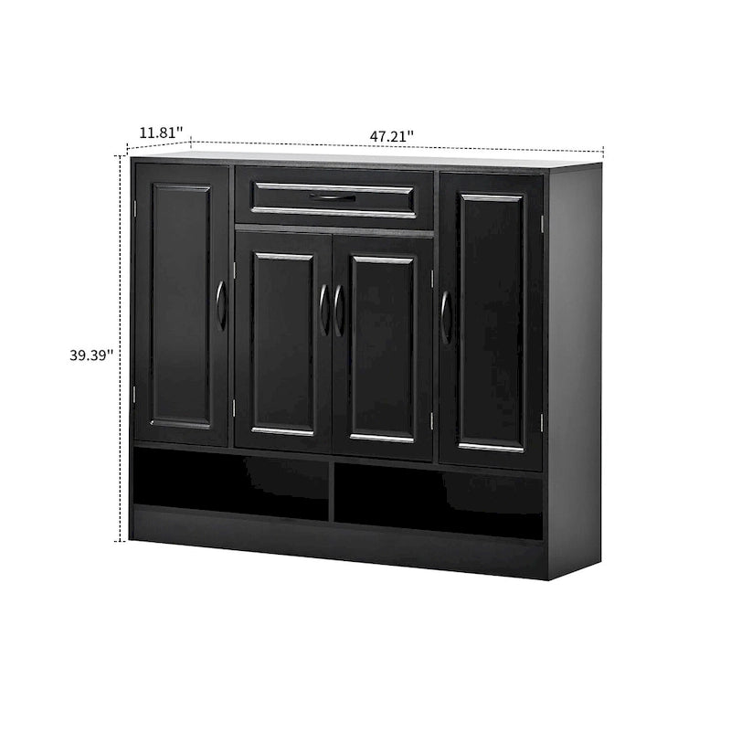 Elegant Minimalist Wooden Shoe Storage Cabinet