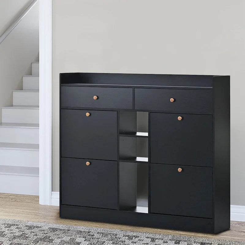 Minimalist Design Multifunctional Wooden Shoe Storage Cabinet