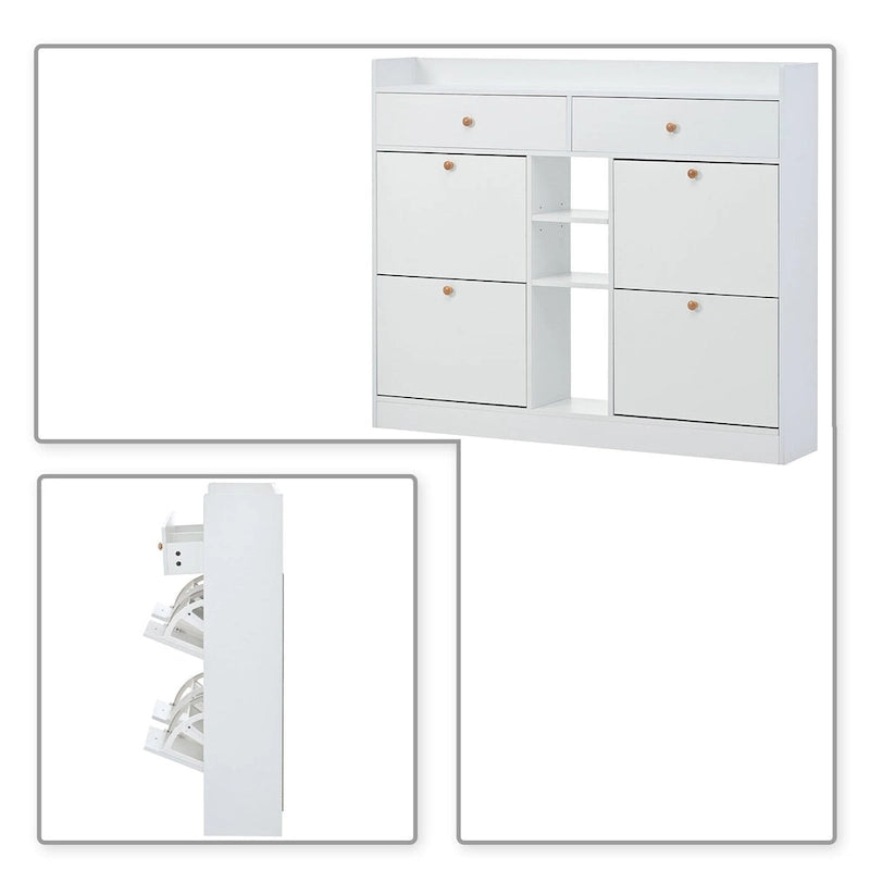 Minimalist Design Multifunctional Wooden Shoe Storage Cabinet