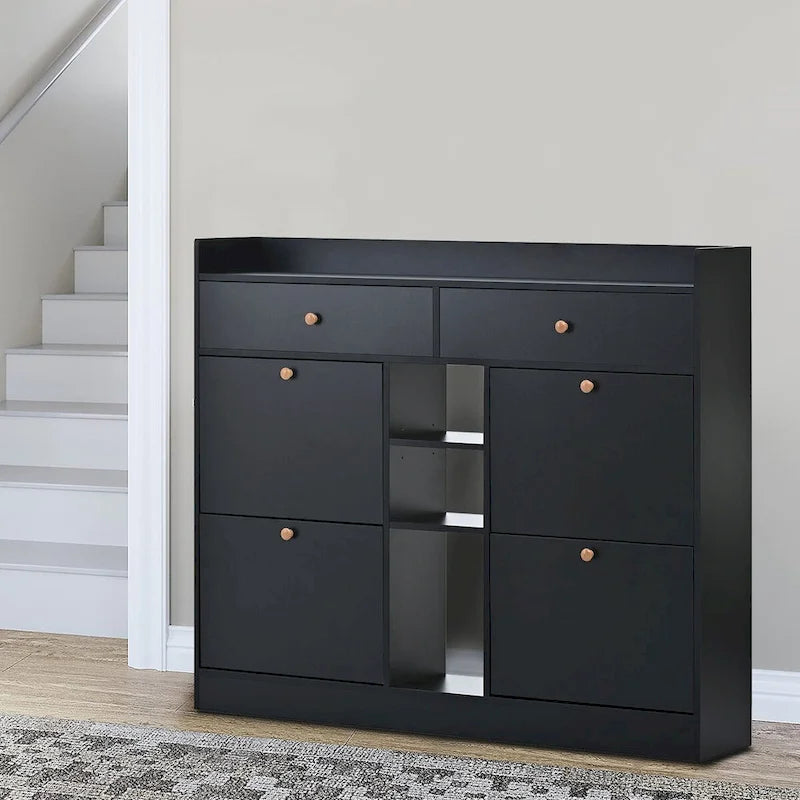 Minimalist Design Multifunctional Wooden Shoe Storage Cabinet