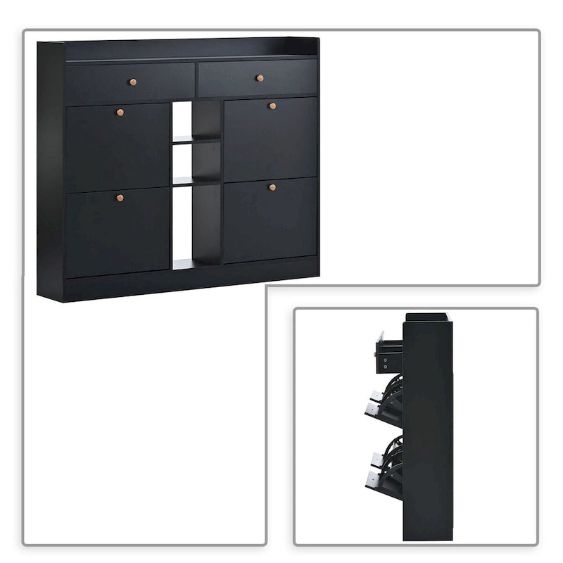 Minimalist Design Multifunctional Wooden Shoe Storage Cabinet