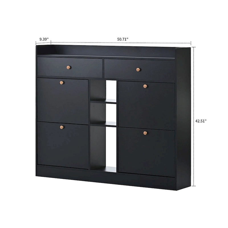 Minimalist Design Multifunctional Wooden Shoe Storage Cabinet