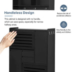 Multi-Functional Shoe Cabinet with Wall Cabinet, Space-saving Design Side Cabinet with 2 Flip Drawers and Hanging Hooks