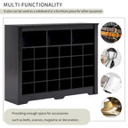 Modern 24 Shoe Cubby Console with Curved Base