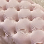 Button-Tufted Ottoman Bench, Upholstered Velvet Footrest Stool Accent Bench for Living Room.