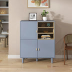 Storage cabinet with door, multifunctional,modern sideboard cabinet, wooden storage cabinet, leather handle drawer cabinet