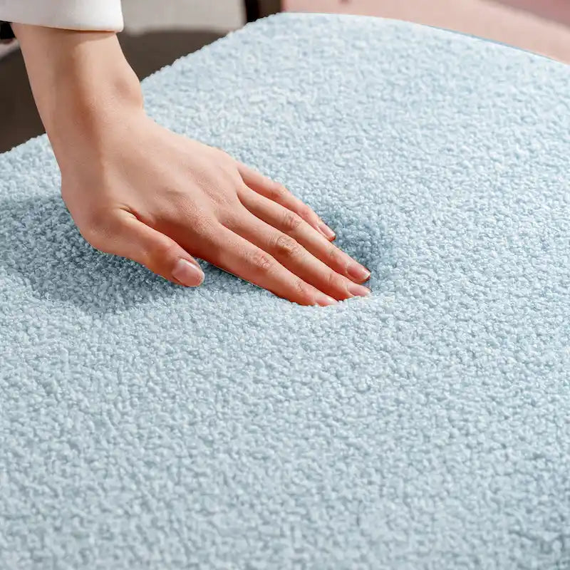 Upholster Storage Ottoman Bench with Faux Fur - 39.37L x 15.75W x 15.5H