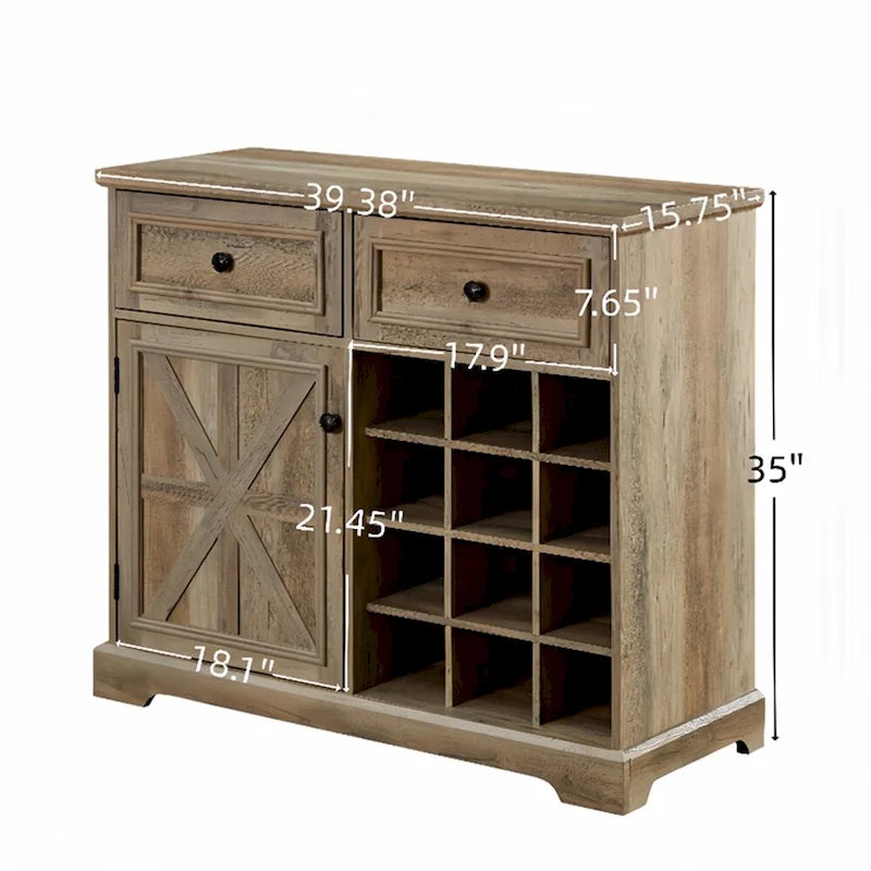 Buffet Cabinet with Storage Sideboard with 2 Drawers