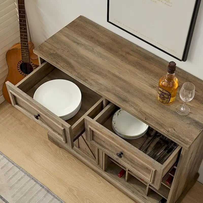 Buffet Cabinet with Storage Sideboard with 2 Drawers