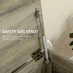 30 Farmhouse Storage Chest, Lift Top Box Organizer with Safety Hinge to Open Up 150 for Bedroom, Entryway, Gray