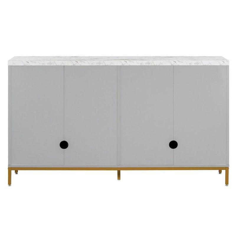 Sideboard with Extra Large Storage Space with Metal Handles and Support Legs for Living Room and Dining Room