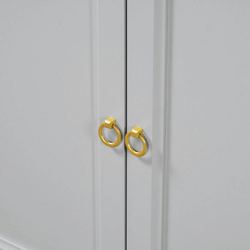 Sideboard with Extra Large Storage Space with Metal Handles and Support Legs for Living Room and Dining Room