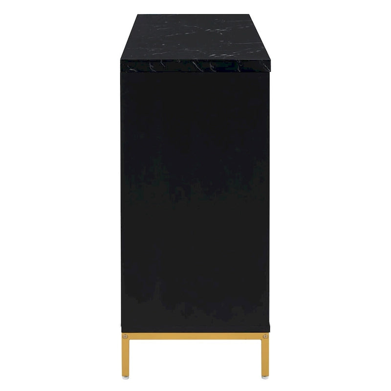 Sideboard with Extra Large Storage Space with Metal Handles and Support Legs for Living Room and Dining Room