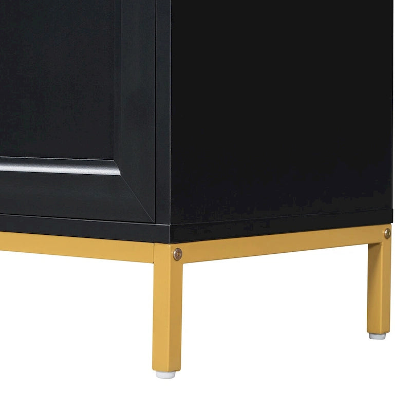 Sideboard with Extra Large Storage Space with Metal Handles and Support Legs for Living Room and Dining Room