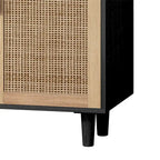 62.20 Elegant and Functional 4-Door Rattan Decorative Storage Cabinet