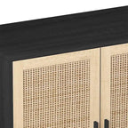 62.20 Elegant and Functional 4-Door Rattan Decorative Storage Cabinet