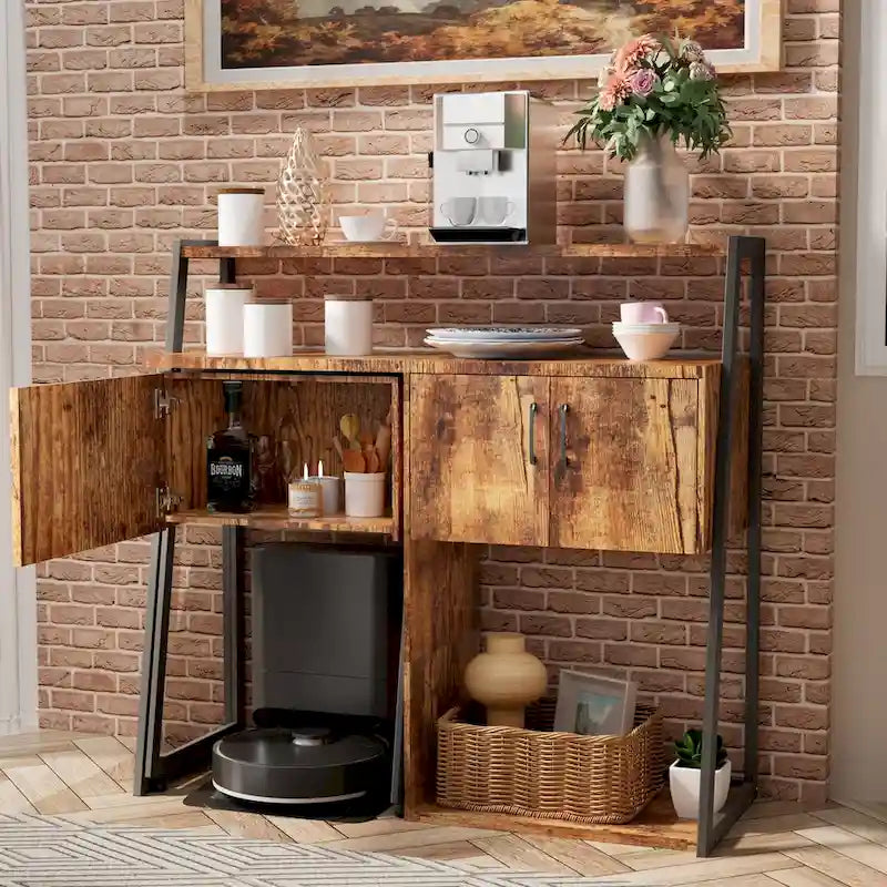 Buffet & Bar Cabinet with Storage Coffee Bar Cabinet Sideboard Storage Cabinet for Dinning Room, Kitchen & Living Room