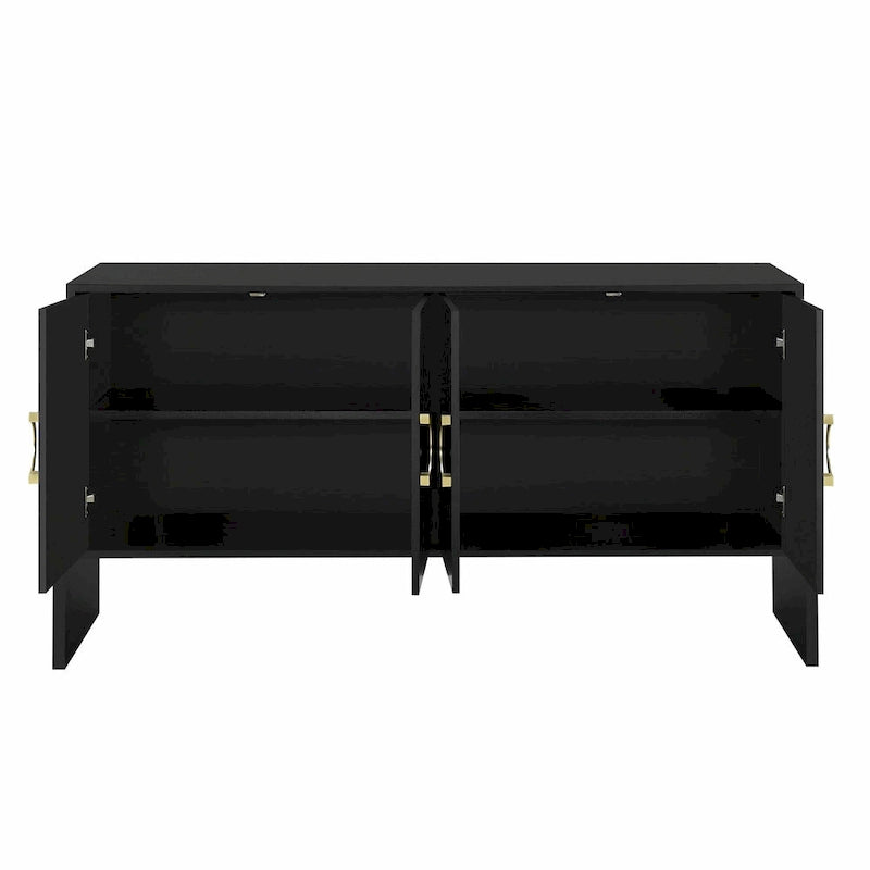 Four-Door Metal Handle Storage Cabinet