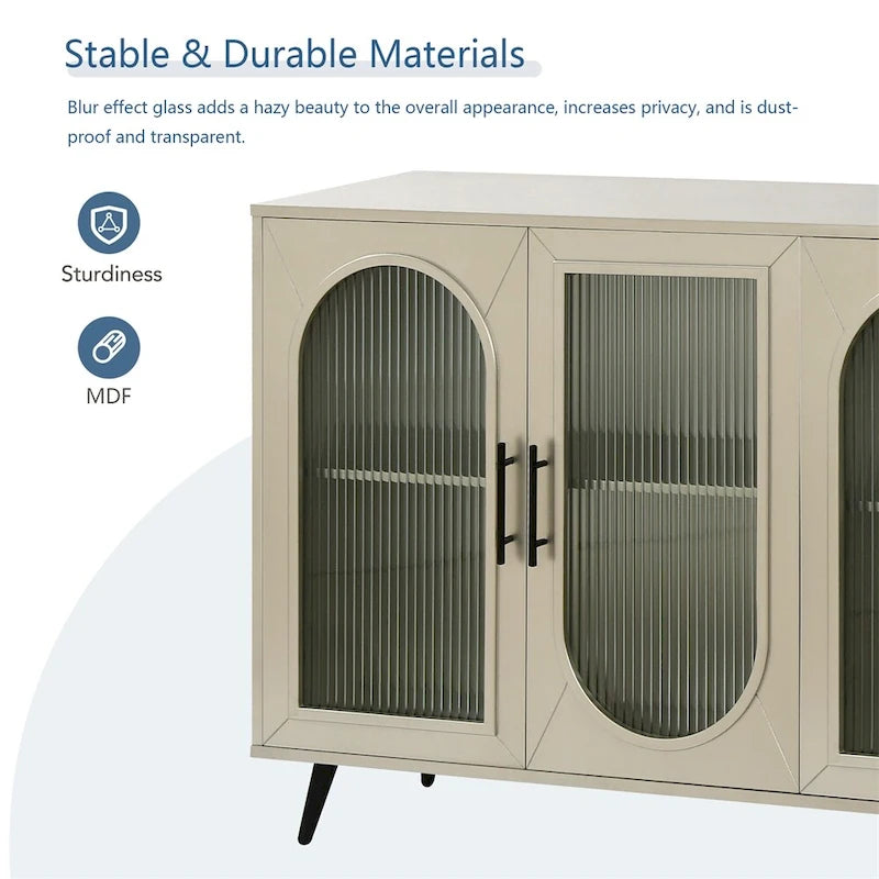 Sideboard Storage Cabinet & Adjustable Shelves for Living Room Bedroom