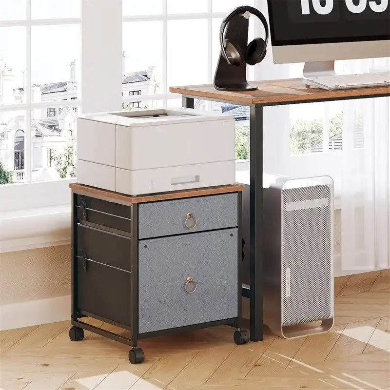 File Cabinet 2-Drawer Filing Cabinet - 15.7D x 15.7W x 19.6H