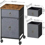 File Cabinet 2-Drawer Filing Cabinet - 15.7D x 15.7W x 19.6H