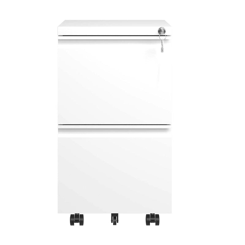 2-Drawer Metal Mobile File Cabinet with Lock