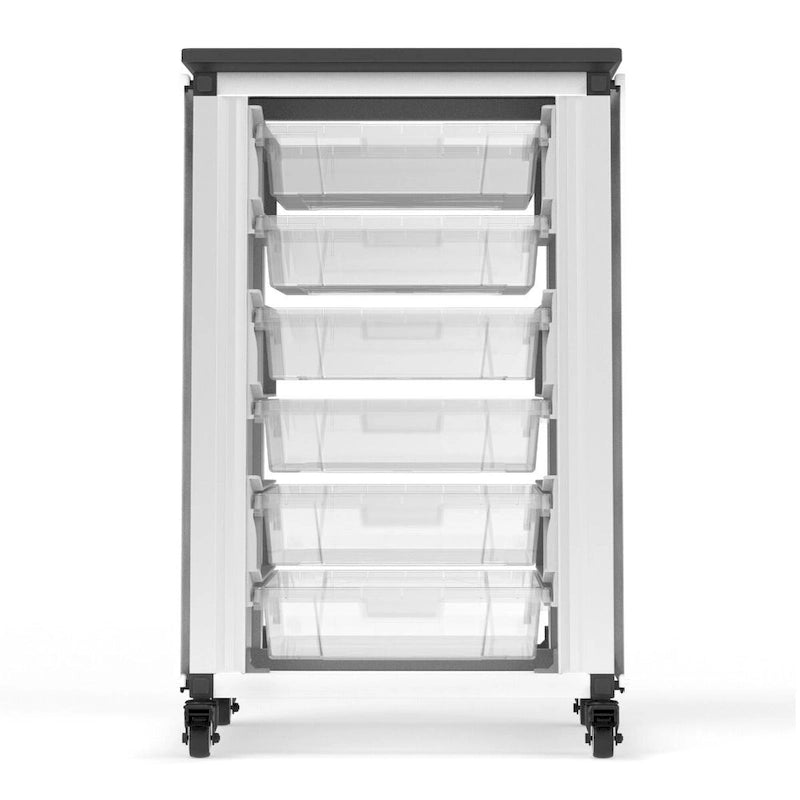 Modular Classroom Storage Cabinet - 4 stacked modules with 24 small bins - N/A