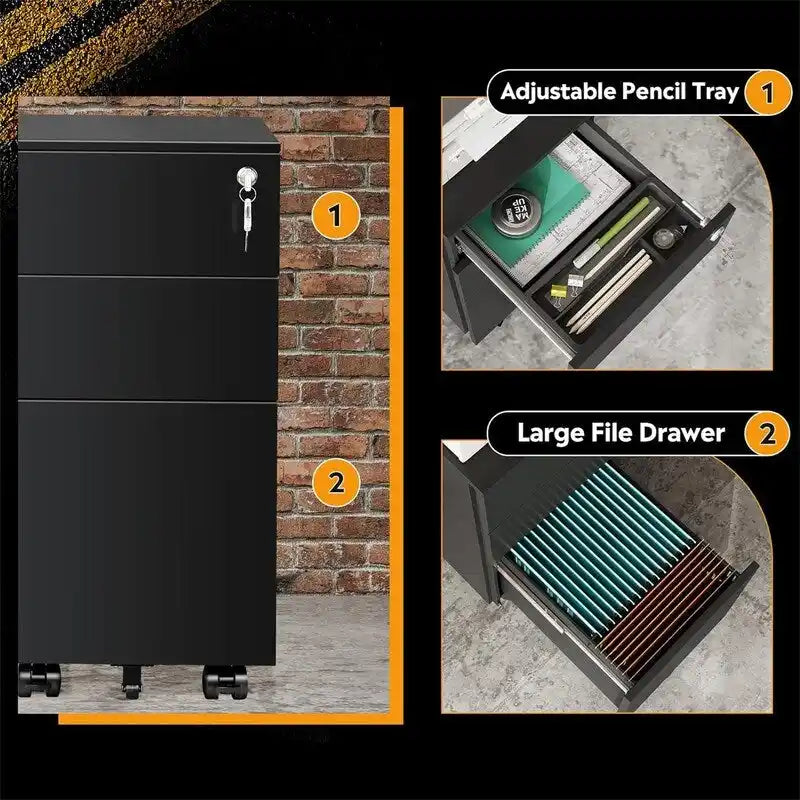 3 Drawer Vertical File Cabinet