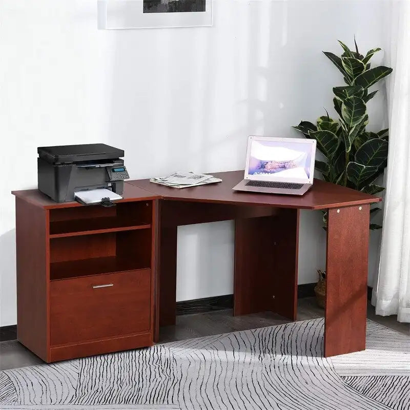 Computer Desk with Printer Cabinet