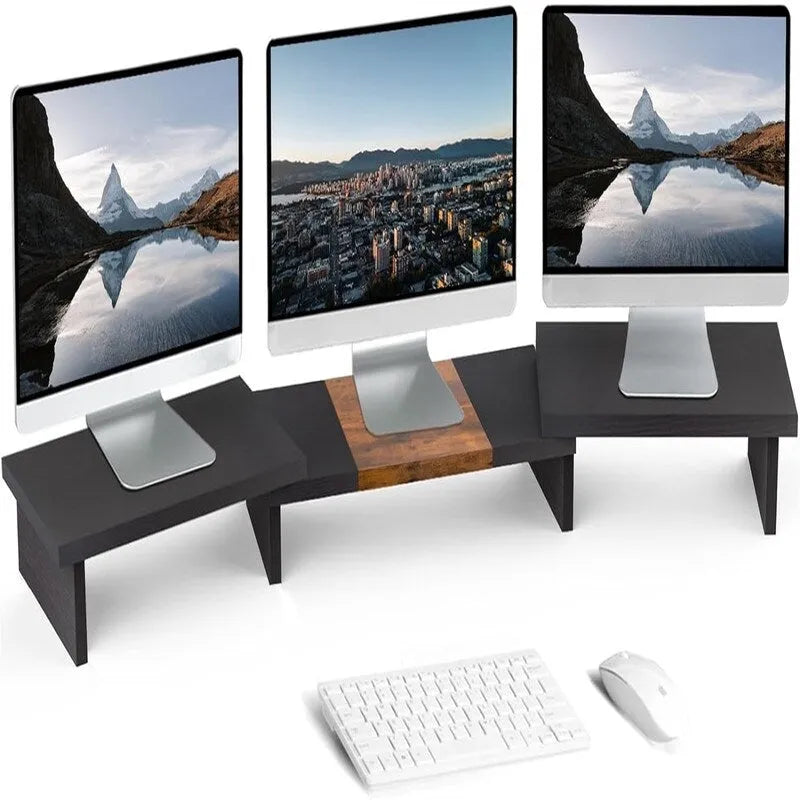 Triple Dual Monitor Stand Riser