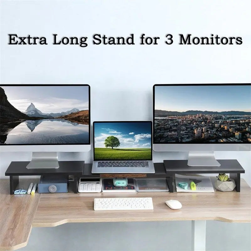 Triple Dual Monitor Stand Riser