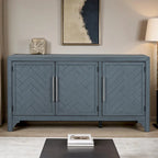 Storage Cabinet Sideboard with MDF+Pine veneer , Adjustable Shelves, Suitable for Living Rooms, Entrance and Study Rooms