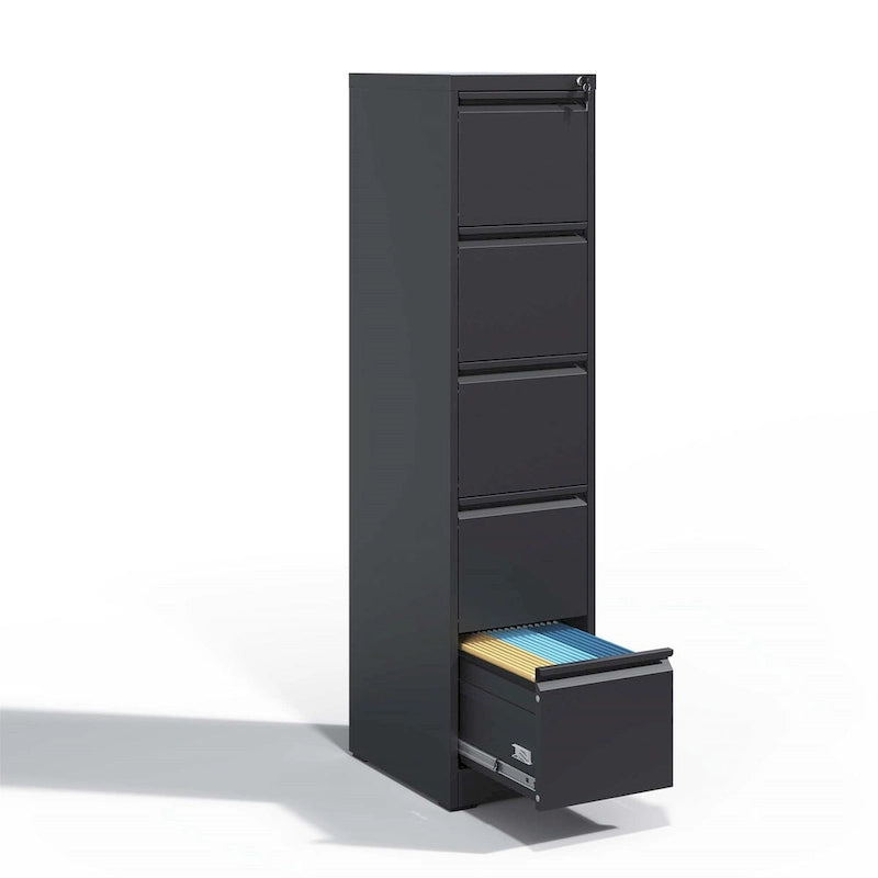 5 Drawer Metal Vertical File Cabinet with Lock