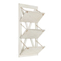 Kate and Laurel Hardeman 3 Pocket Farmhouse Wood Hanging Wall File Holder