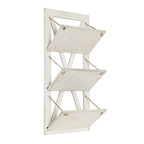 Kate and Laurel Hardeman 3 Pocket Farmhouse Wood Hanging Wall File Holder