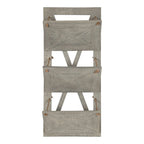 Kate and Laurel Hardeman 3 Pocket Farmhouse Wood Hanging Wall File Holder